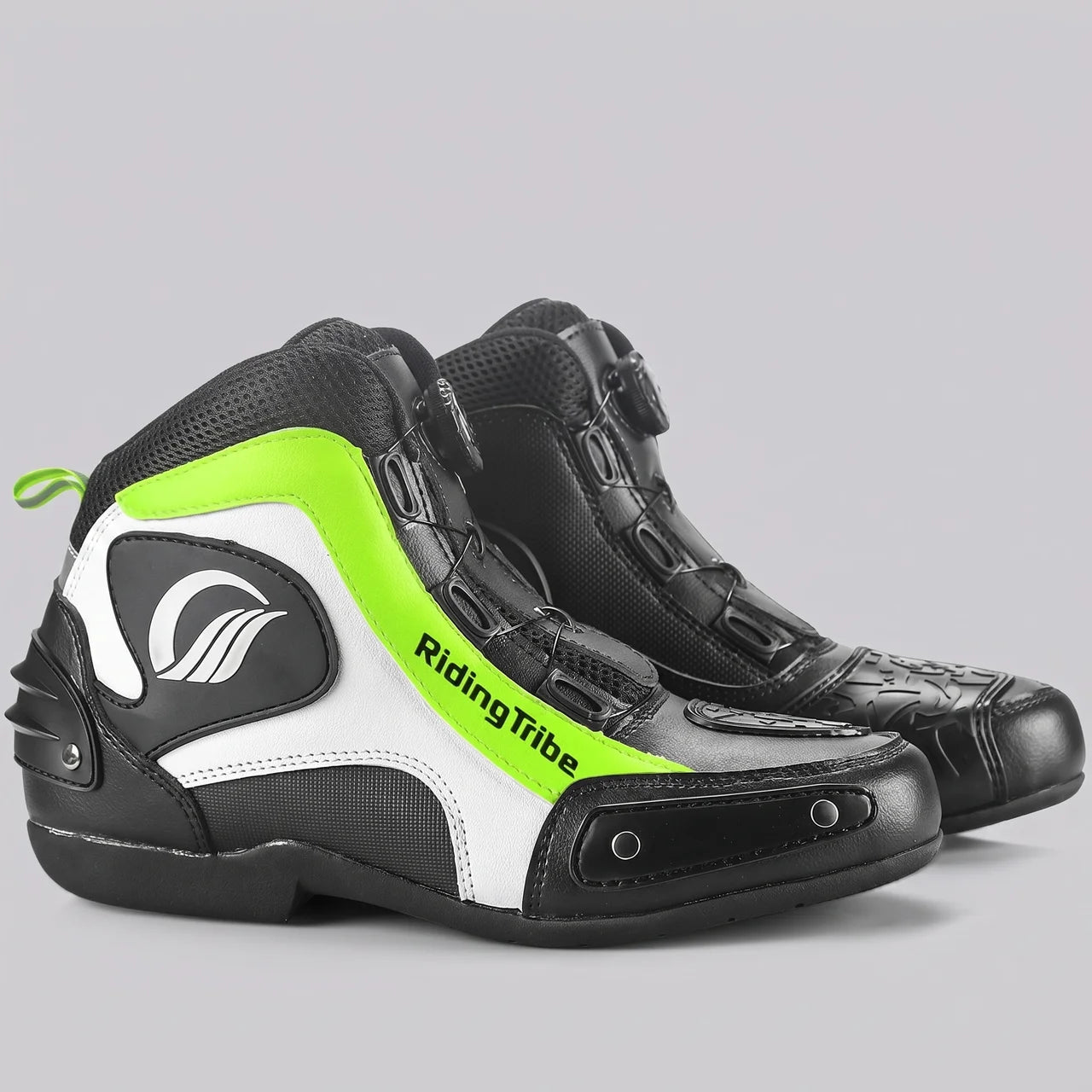 EKON Vented Reinforced Moto Shoes Green