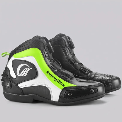 EKON Vented Reinforced Moto Shoes Green