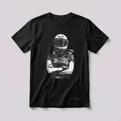 EKON Women’s Moto Graphic Tee Black