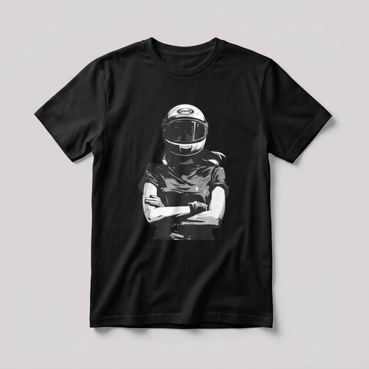 EKON Women’s Moto Graphic Tee Black