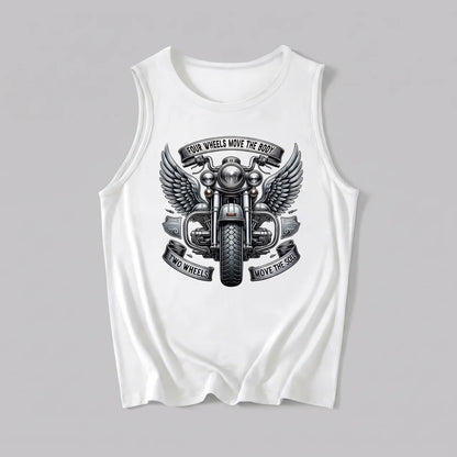 EKON Two-Wheel Soul Tank Top White
