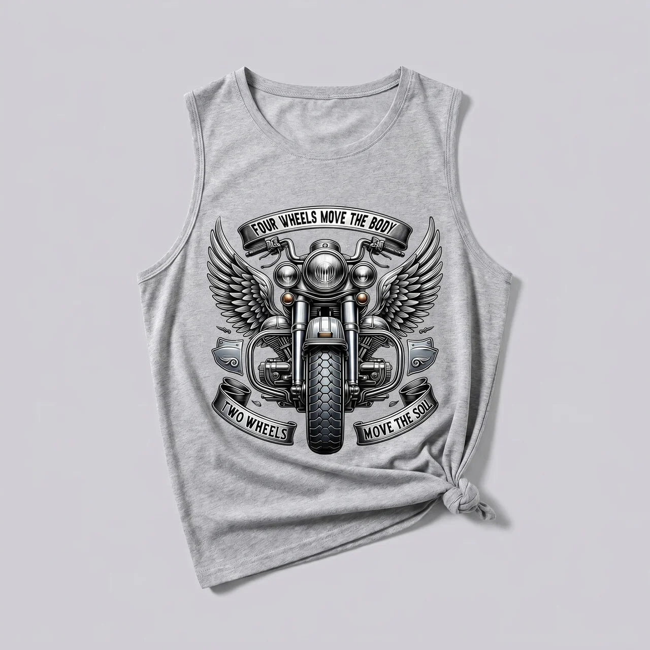 EKON Two-Wheel Soul Tank Top Gray