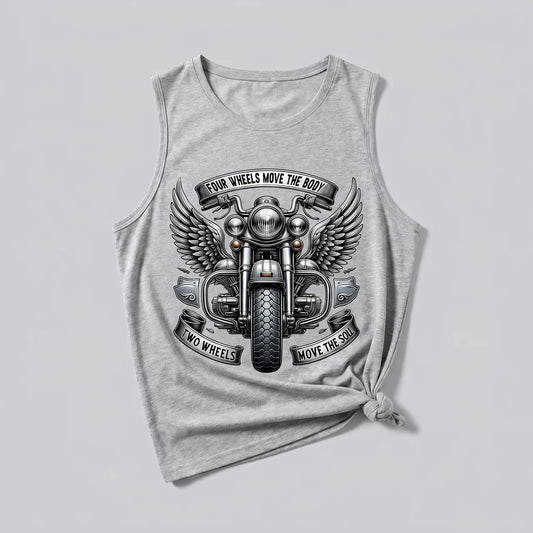 EKON Two-Wheel Soul Tank Top Gray