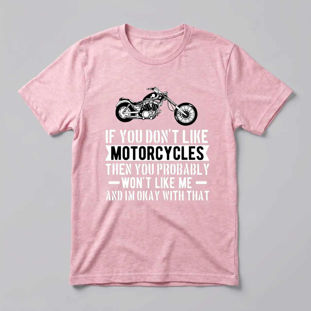 EKON Motorcycle Quote Tee Pink