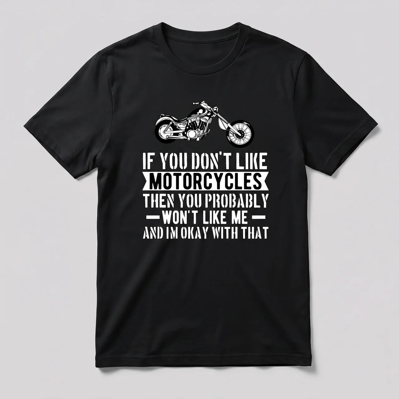 EKON Motorcycle Quote Tee Black