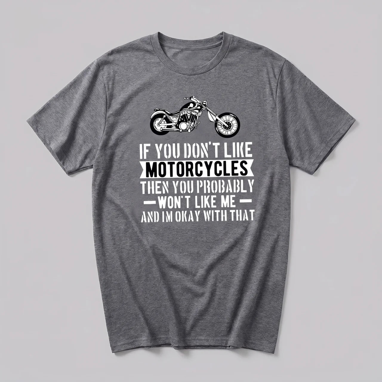 EKON Motorcycle Quote Tee Dark Gray