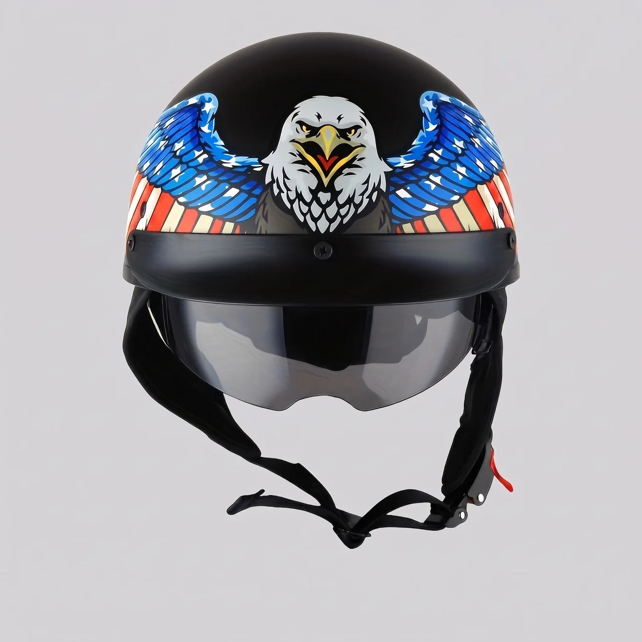 EKON Eagle-Wing Visor Half Helmet