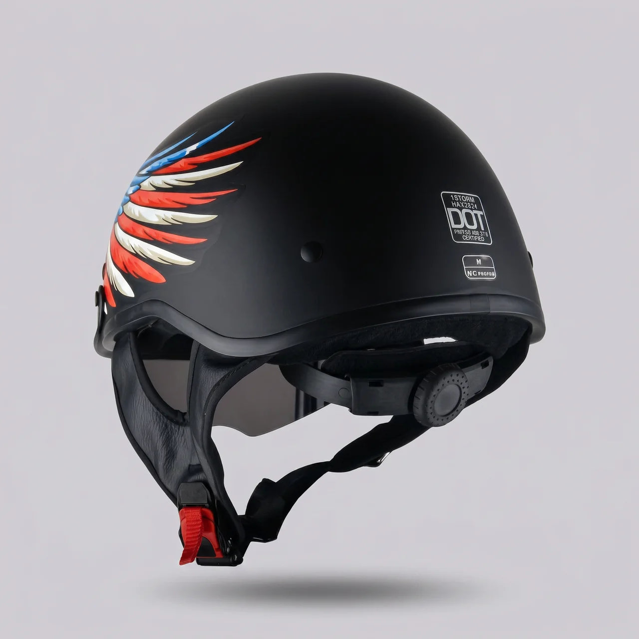EKON Eagle-Wing Visor Half Helmet