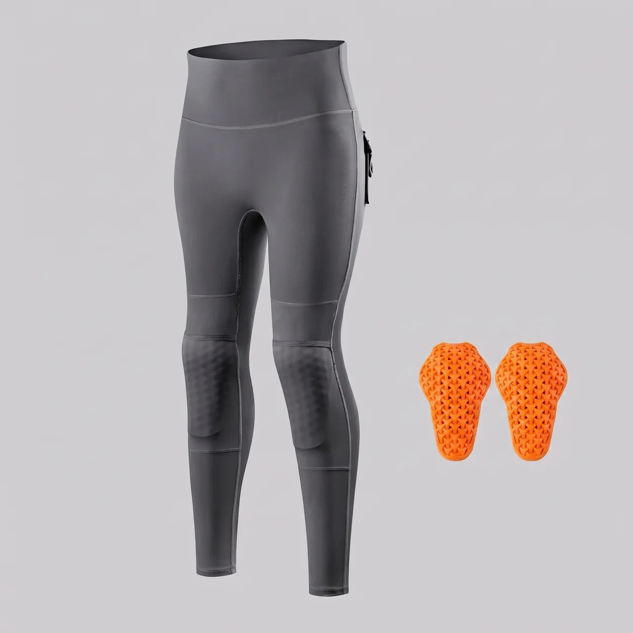 EKON Women’s Slim Armored Motorcycle Pants Grey