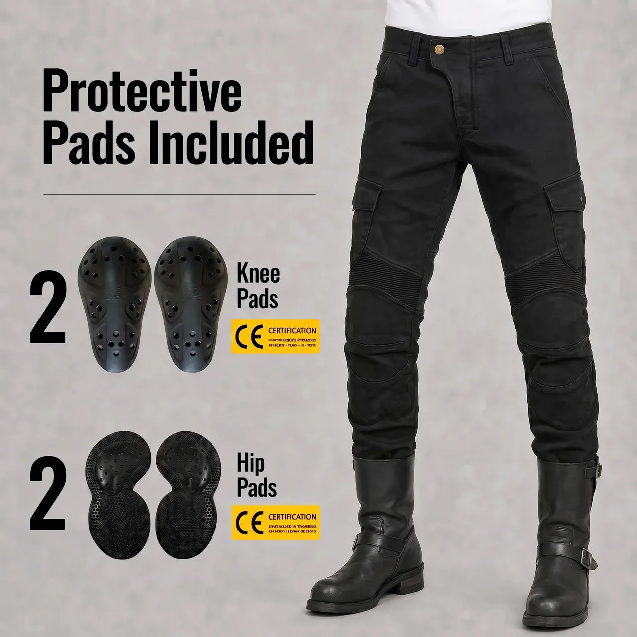 EKON CargoArmor Riding Pants Black