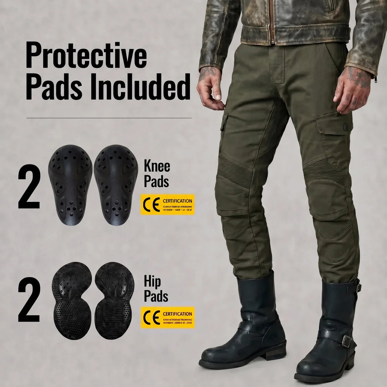EKON CargoArmor Riding Pants Green