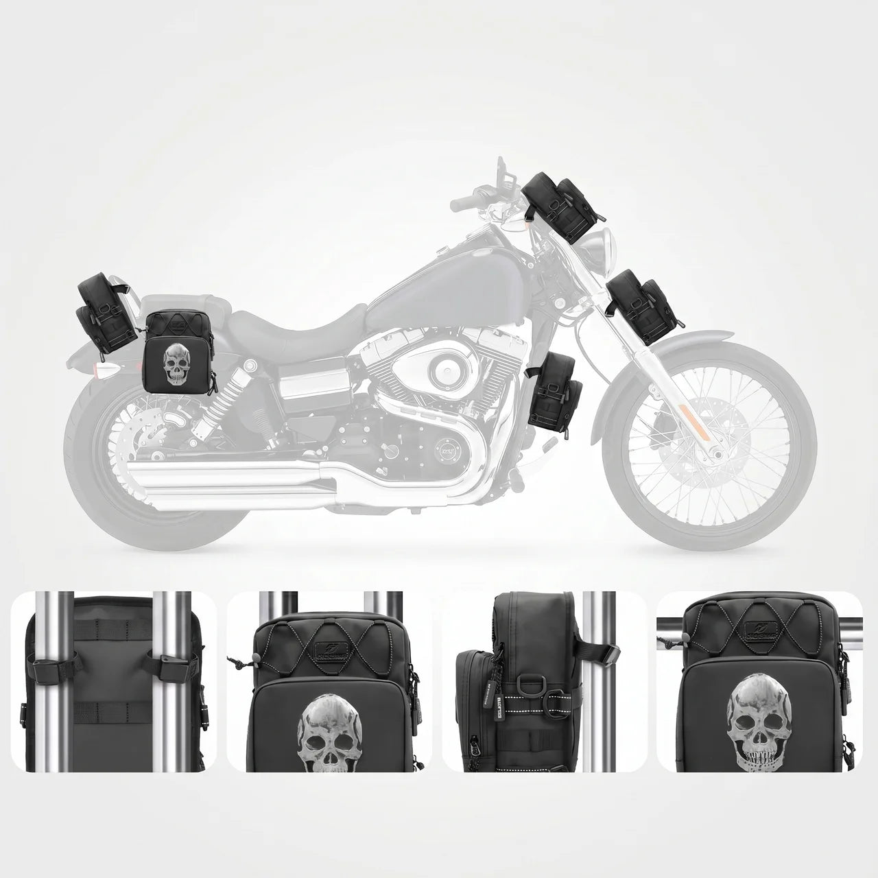 EKON SkullGrip Handlebar Bag