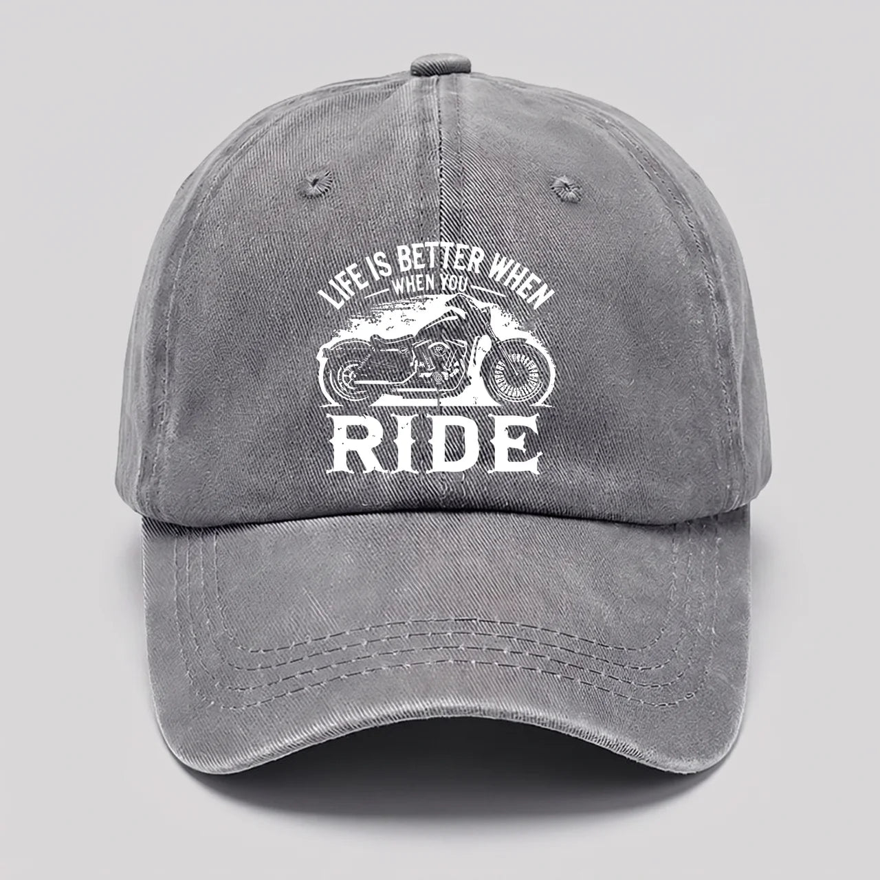 EKON RideLife Vintage Moto Cap Gray