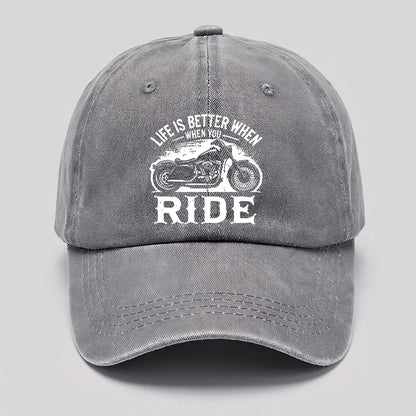 EKON RideLife Vintage Moto Cap Gray