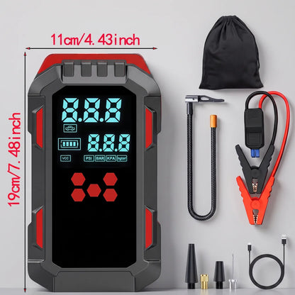 EKON 150 PSI Jump Starter & Tire Inflator Red