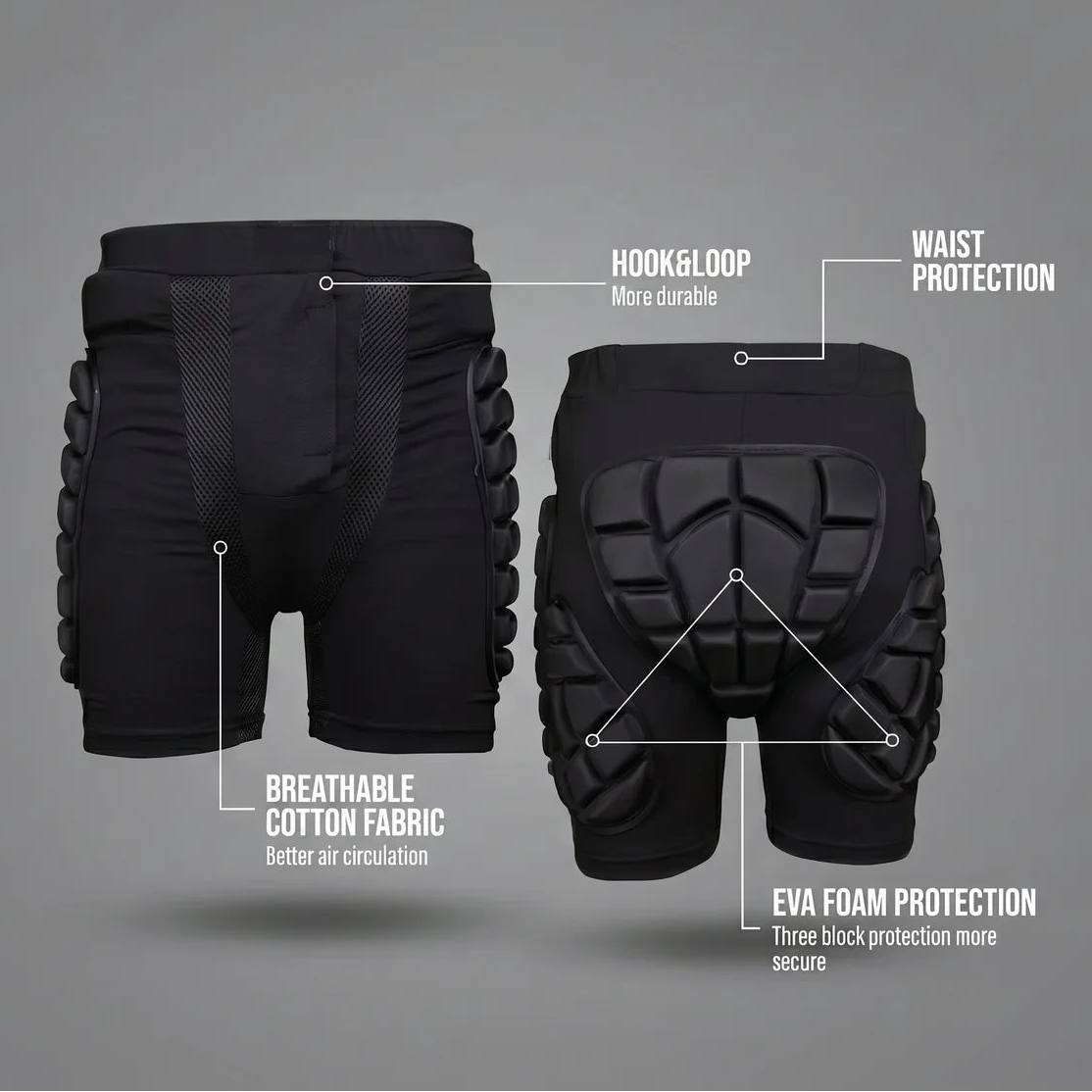 EKON HipShield Armored Riding Shorts