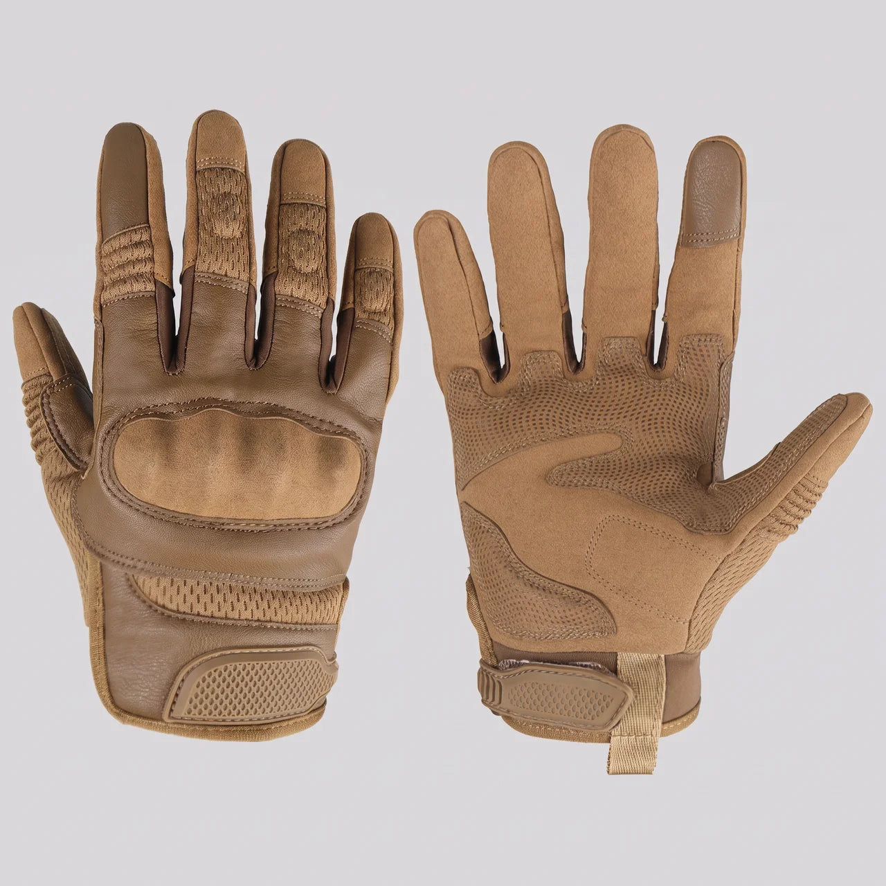 EKON Mesh-Panel Moto Gloves Brown