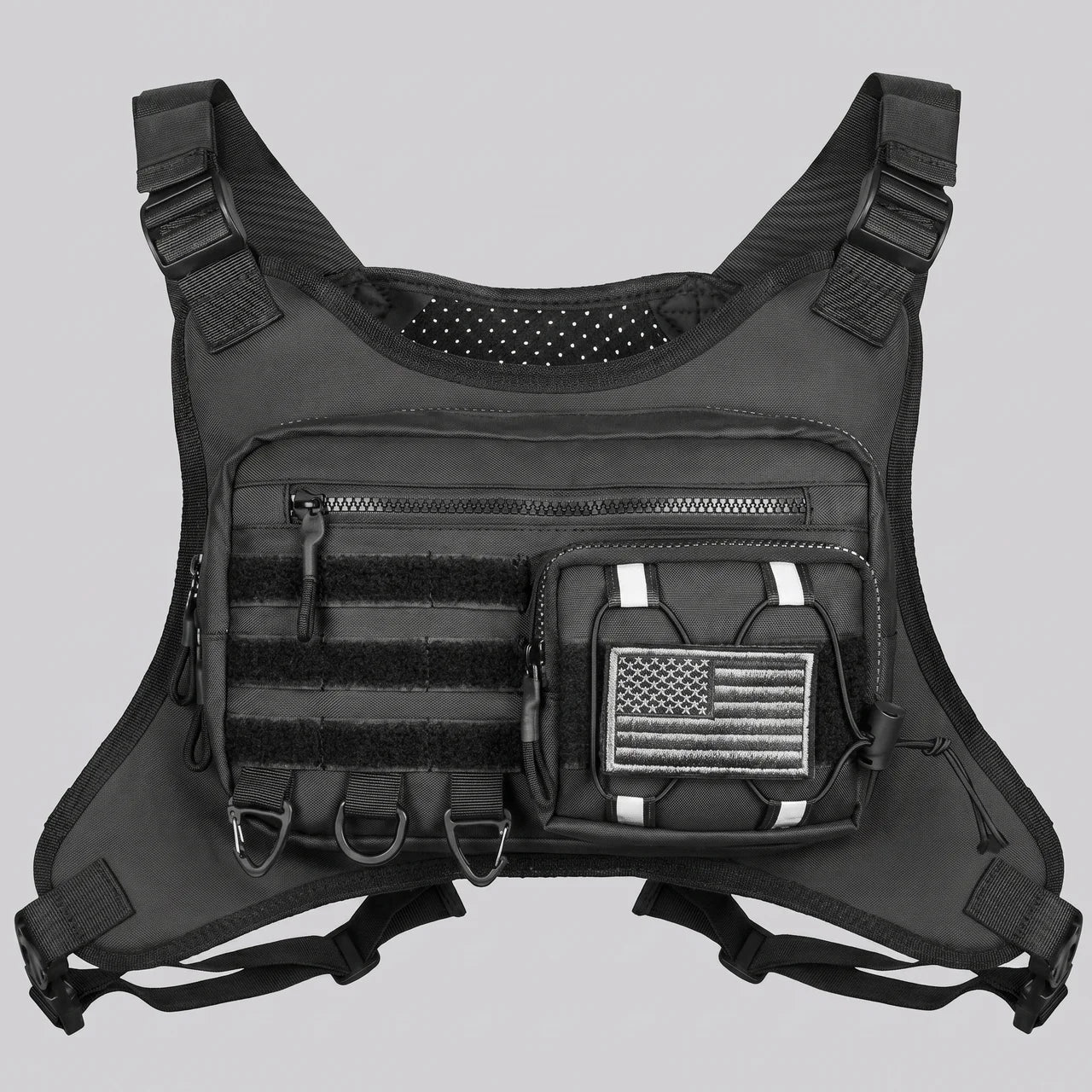 EKON Lightweight Moto Chest Bag Black
