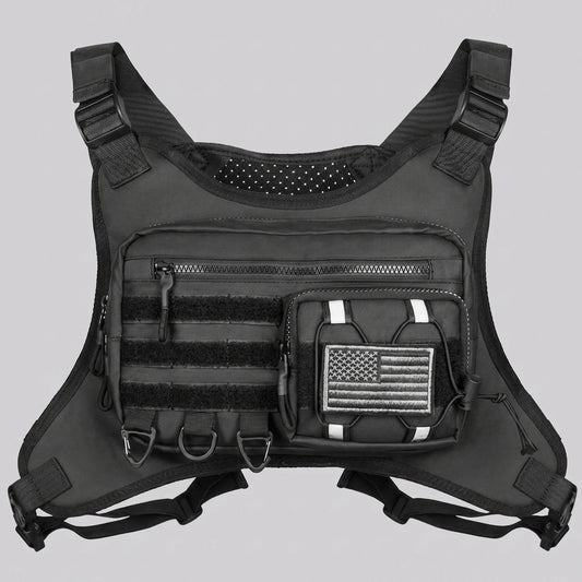 EKON Lightweight Moto Chest Bag Black