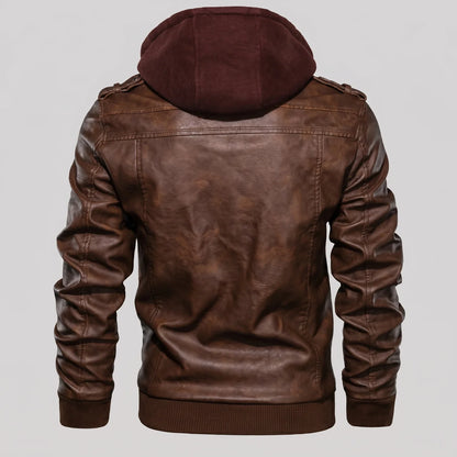 EKON Detachable Hood Moto Jacket