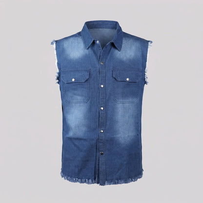 EKON Men’s Lightweight Casual Travel Shirt Blue