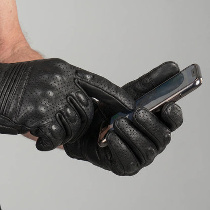 EKON Perforated Goatskin Riding Gloves
