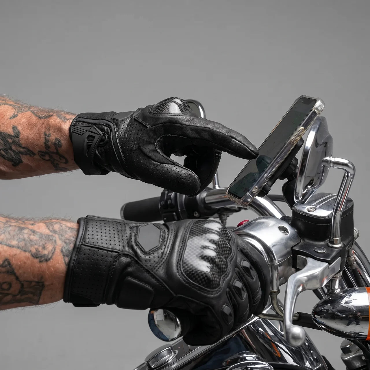 EKON Armored Cowhide Riding Gloves
