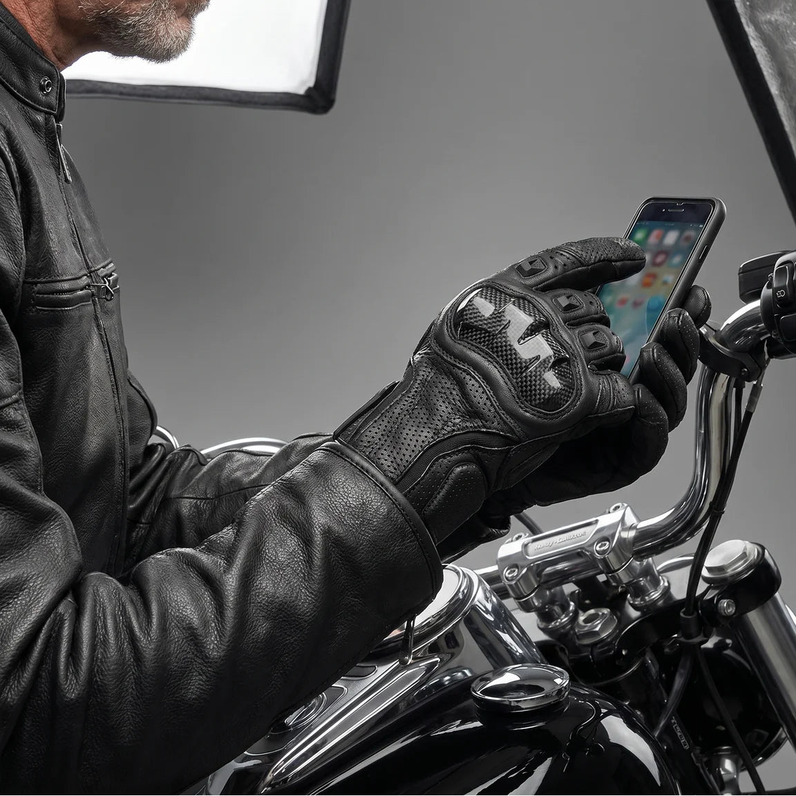 EKON Vented Cowhide Riding Gloves