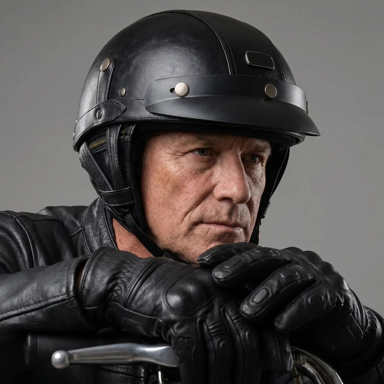 EKON Retro Visor Half Helmet