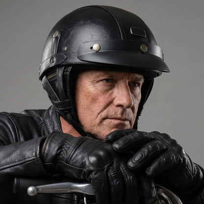 EKON Retro Visor Half Helmet