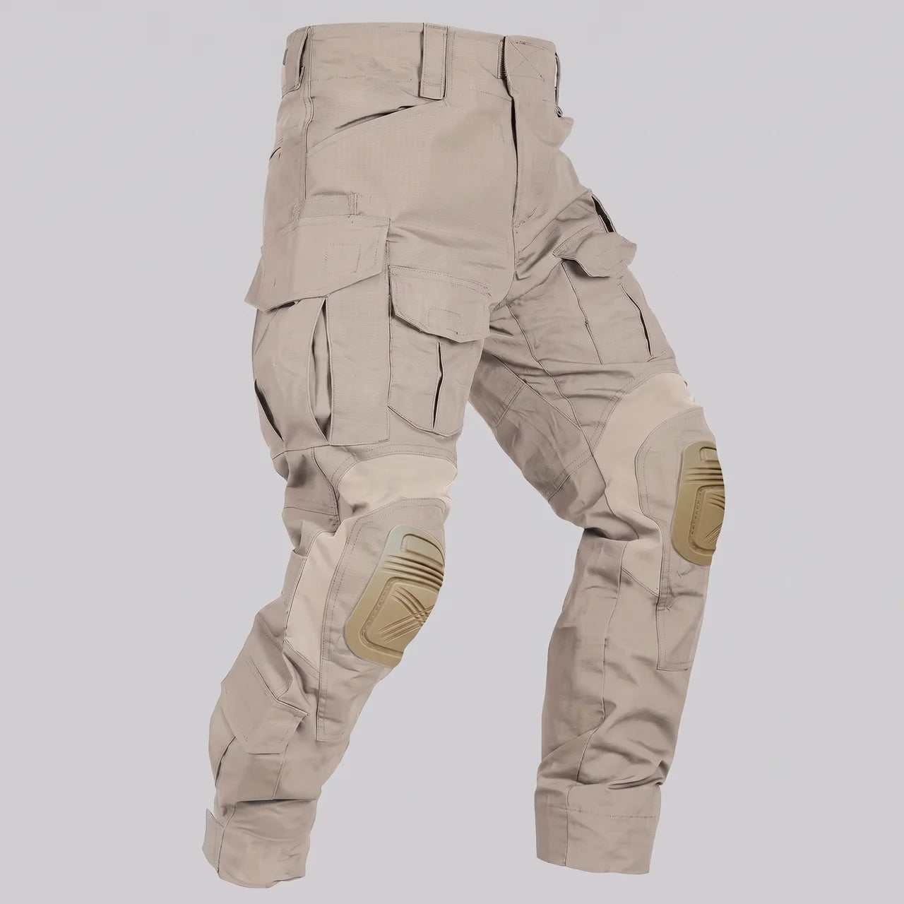 EKON Tactical Knee-Pad Cargo Pants Khaki
