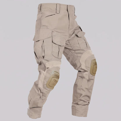 EKON Tactical Knee-Pad Cargo Pants Khaki