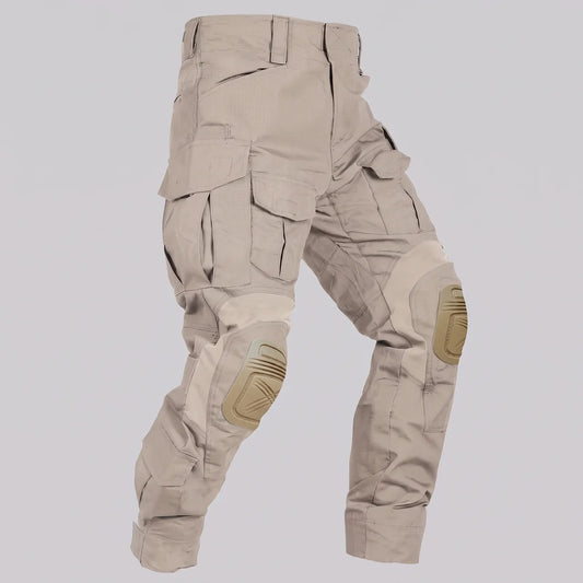 EKON Tactical Knee-Pad Cargo Pants Khaki