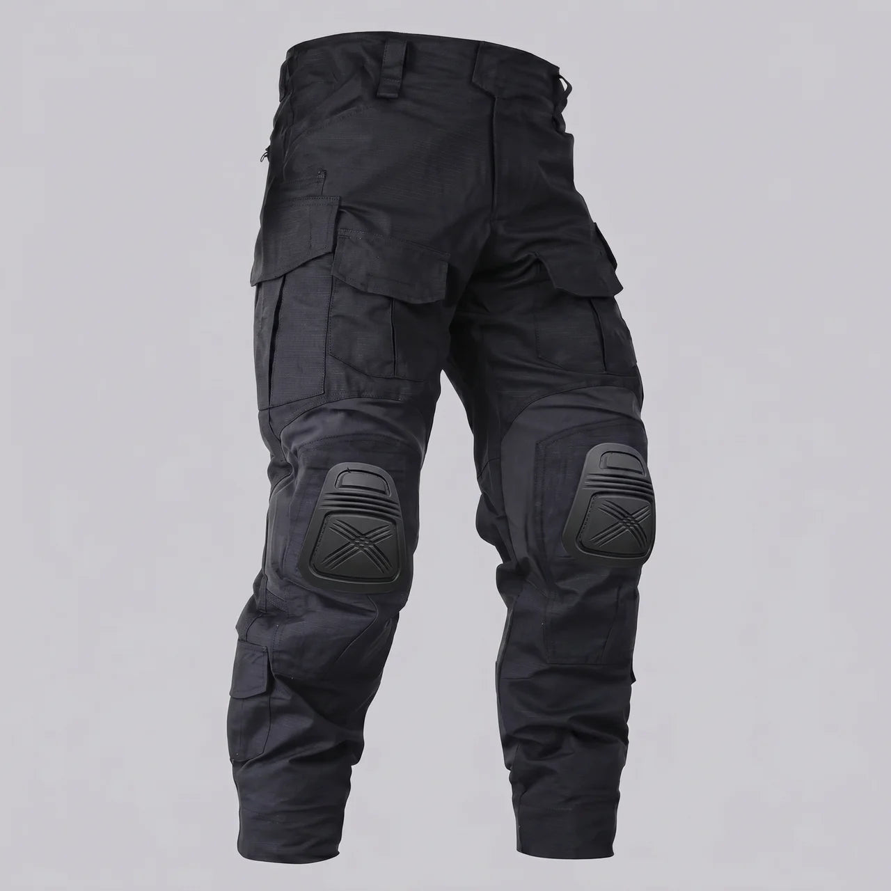 EKON Tactical Knee-Pad Cargo Pants Black