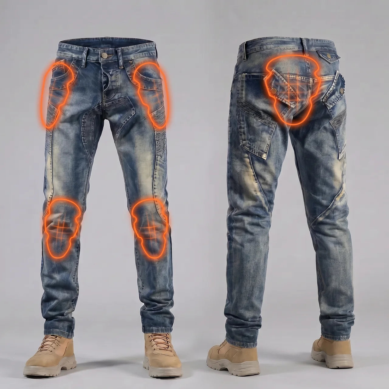 EKON Retro Aramid Riding Jeans