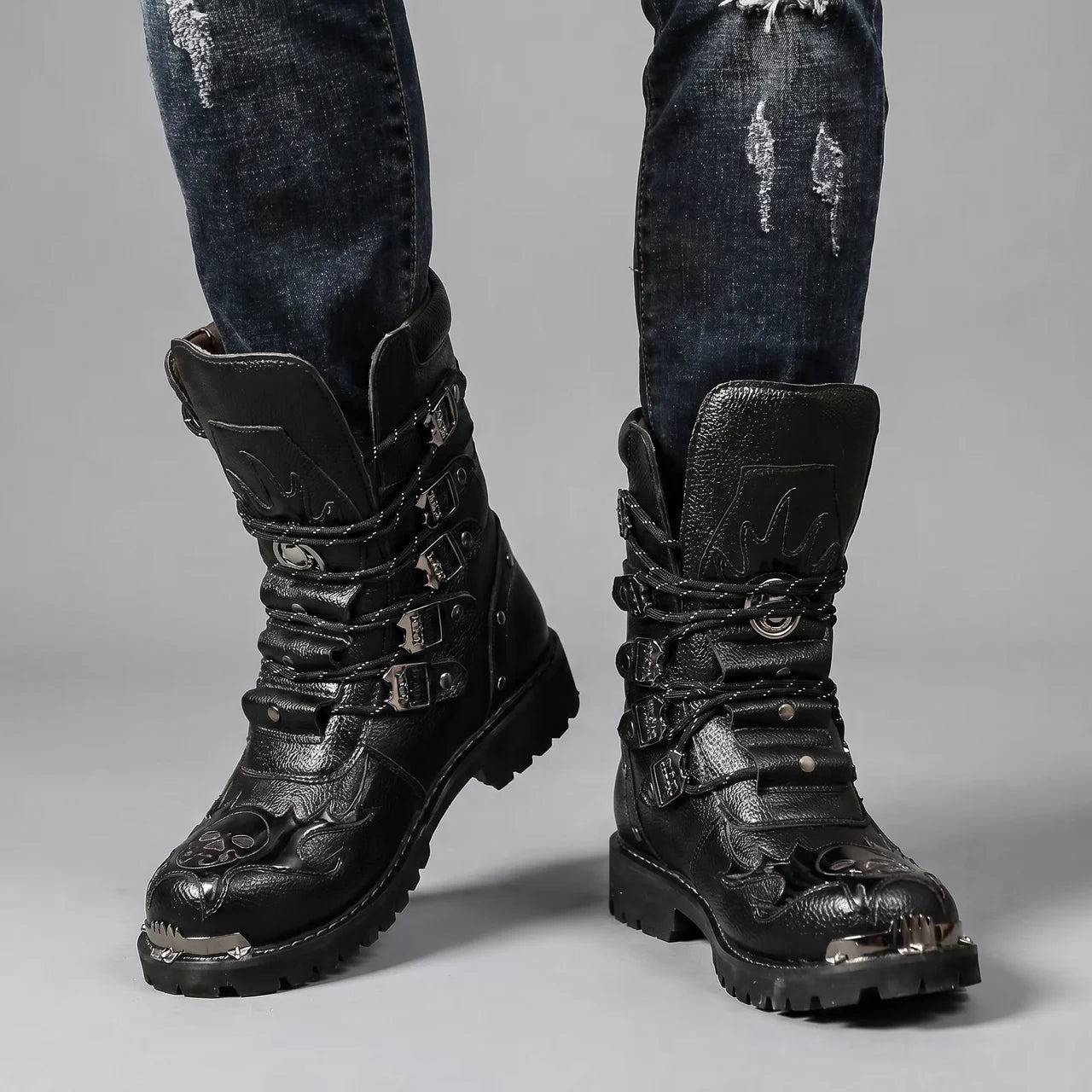 EKON RivetEdge Biker Boots