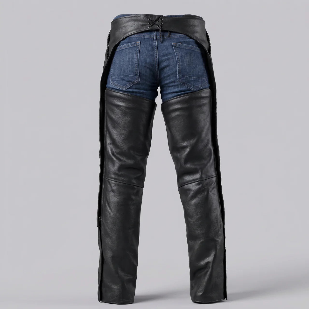 EKON Zip-Out Cowhide Riding Chaps