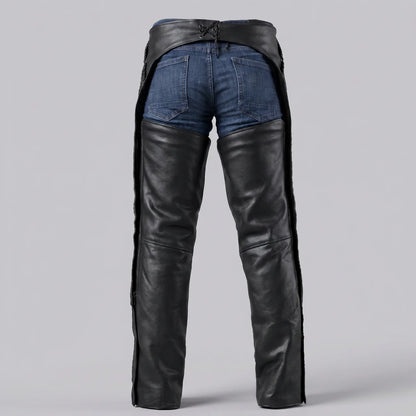 EKON Zip-Out Cowhide Riding Chaps