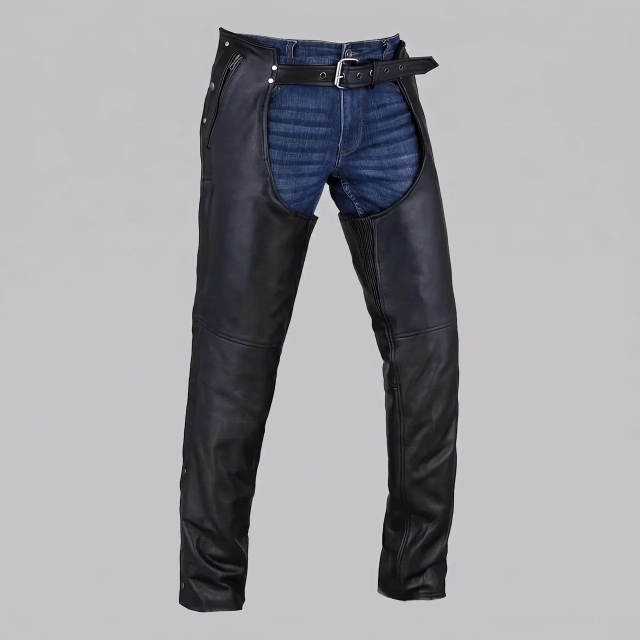 EKON Zip-Out Cowhide Riding Chaps
