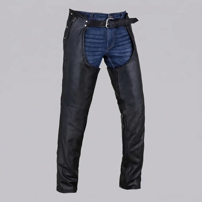 EKON Zip-Out Cowhide Riding Chaps