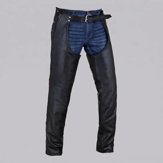 EKON Zip-Out Cowhide Riding Chaps
