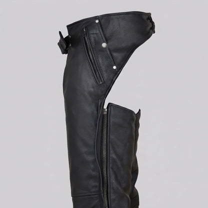 EKON Zip-Out Cowhide Riding Chaps