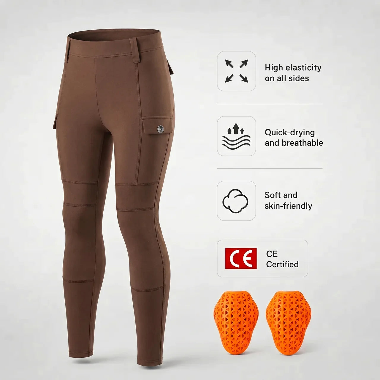 EKON RoadEase Protective Riding Leggings