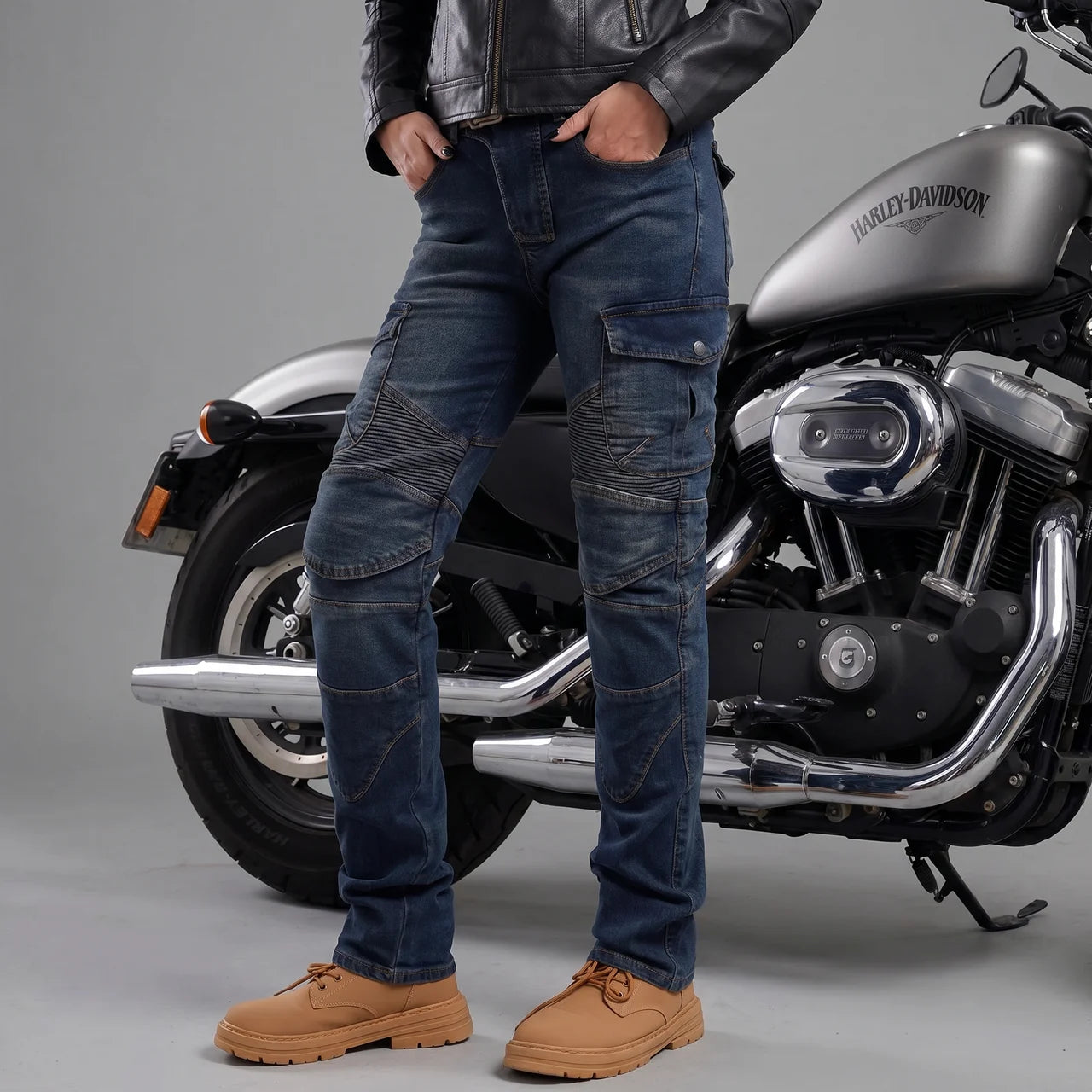 EKON Women’s Aramid-Lined Cargo Riding Jeans