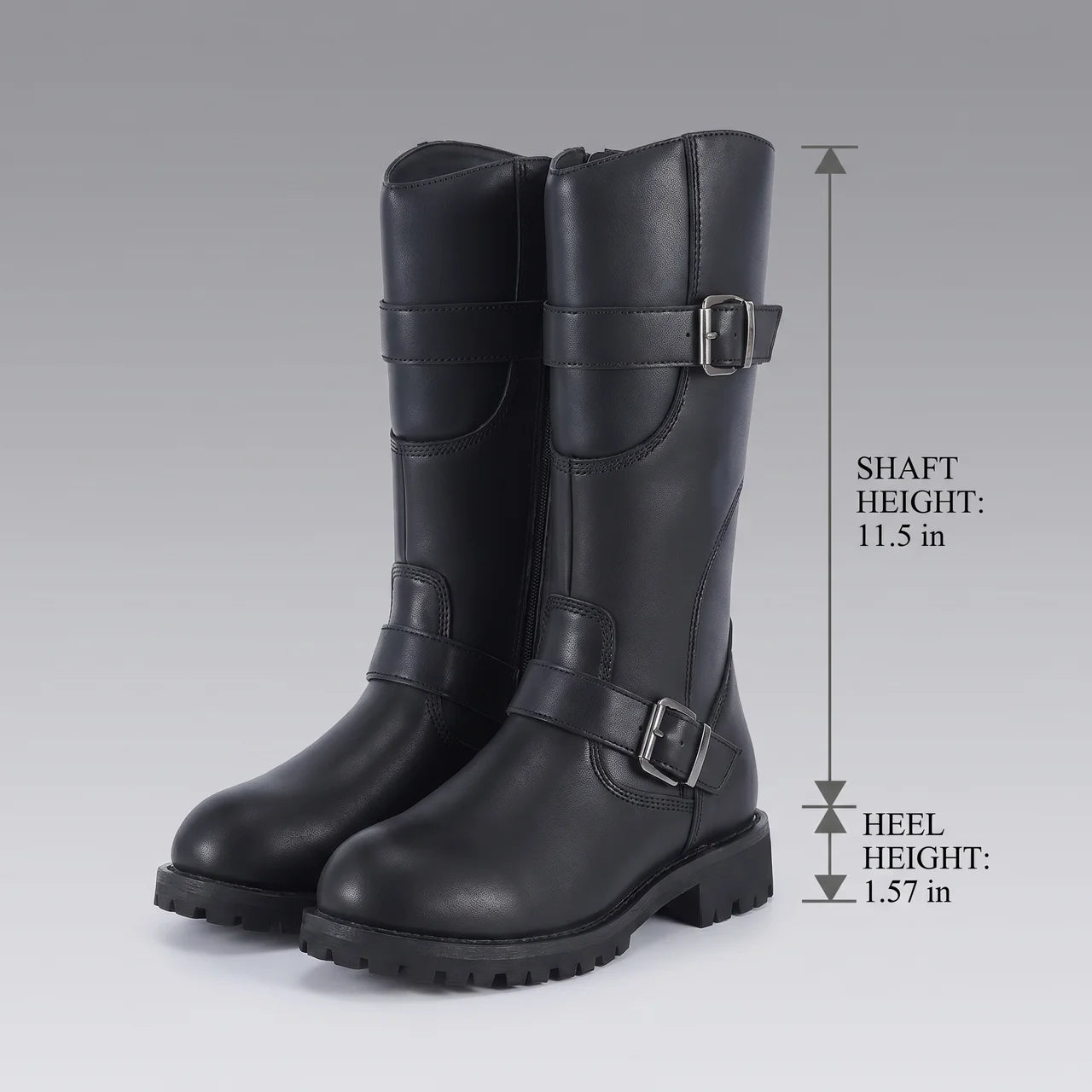 EKON BuckleZip Engineer Moto Boots