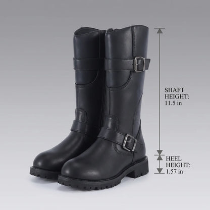 EKON BuckleZip Engineer Moto Boots