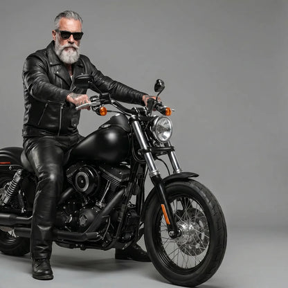 EKON Blacktop Cowhide Riding Chaps