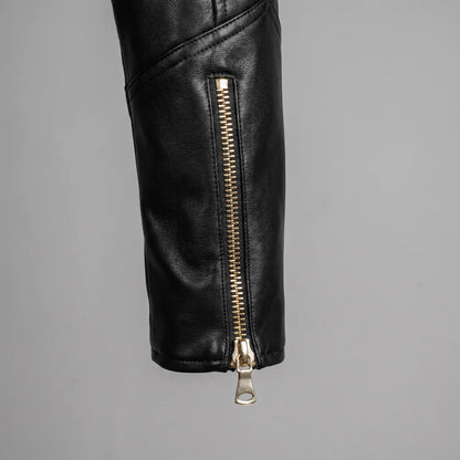 EKON Lioncrest Cropped Moto Jacket