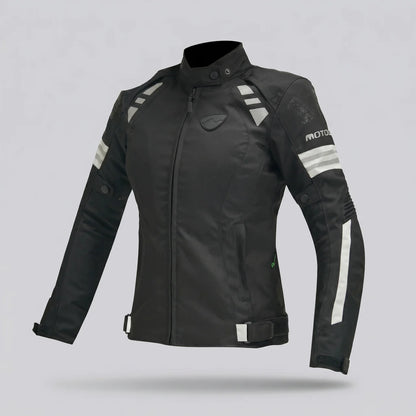 EKON Women’s Lined Protective Riding Jacket Black
