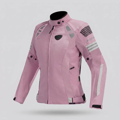 EKON Women’s Lined Protective Riding Jacket Pink